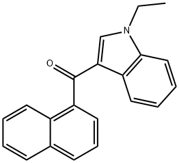(1-Ethyl-1H-indol-3-yl)-naphthalen-1-yl-methanone Struktur