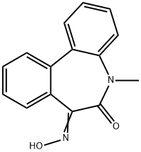 5-メチル-5H-ジベンズ[B,D]アゼピン-6,7-ジオン7-オキシム 化学構造式