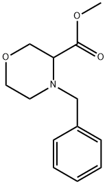 4-ベンジルモルホリン-3-カルボン酸メチル 化学構造式