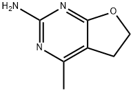4-メチル-5,6-ジヒドロフロ[2,3-D]ピリミジン-2-アミン 化学構造式