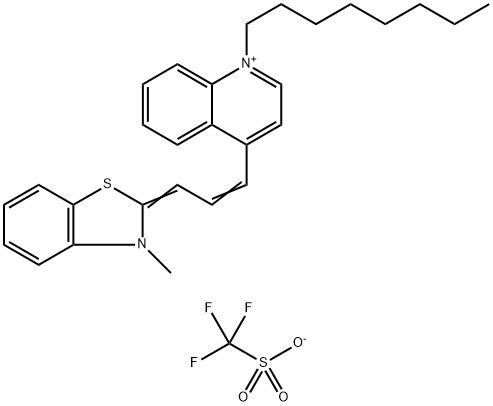 218300-22-2 4-[3-(3-甲基-2(3H)-苯并噻唑亚基)-1-丙烯-1-基]-1-辛基喹啉三氟甲磺酸盐