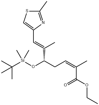 218614-04-1 Ethyl (2Z,5S,6E)-5-{[tert-Butyl(dimethyl)silyl]oxy}-2,6-dimethyl-7-(2-methyl-1,3-thiazol-4-yl)hepta-2,6-dienoate