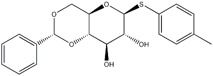 4-Methylphenyl4,6-O-[(R)-phenylmethylene]-1-thio-beta-D-glucopyranoside Structure