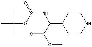 4-Piperidineacetic acid, .alpha.-[[(1,1-dimethylethoxy)carbonyl]amino]-, methyl ester Structure