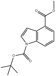 METHYL 1-BOC-INDOLE-4-CARBOXYLATE, 220499-11-6, 结构式