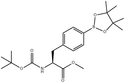 (2S)-2-[(叔丁氧羰基)氨基]-3-[4-(4,4,5,5-四甲基-1,3,2-二氧杂环戊硼烷-2-基)苯基]丙酸甲酯,220587-29-1,结构式