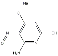 4-Amino-2,6-dihydroxy-5-nitrosopyrimidine Sodium Salt Structure
