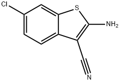 2-AMINO-6-CHLOROBENZO[B]THIOPHENE-3-CARBONITRILE Structure