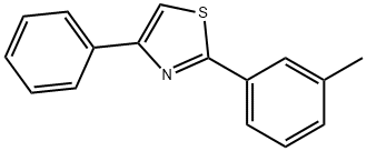 4-苯基-2-(M-甲苯基)噻唑 结构式