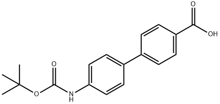 4-(BOC-氨基)联苯-4-羧酸, 222986-59-6, 结构式