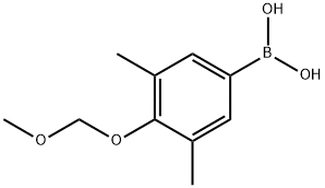 4-(メトキシメトキシ)-3,5-ジメチルフェニルボロン酸 化学構造式