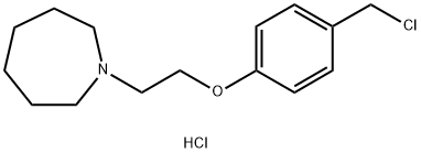 1-(2-(4-(氯甲基)苯氧基)乙基)氮杂环庚烷盐酸盐, 223251-25-0, 结构式