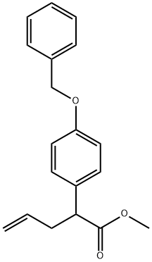 methyl 2-(4-(benzyloxy)phenyl)pent-4-enoate Structure