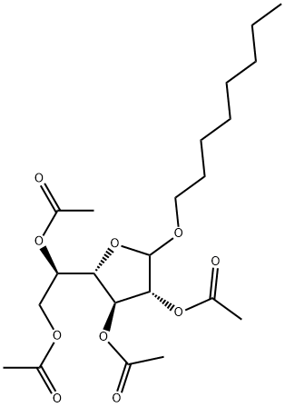 オクチルD-ガラクトフラノシドテトラアセタート 化学構造式
