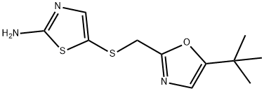 5-{[(5-tert-butyl-1,3-oxazol-2-yl)methyl]sulfanyl}-1,3-thiazol-2-amine Struktur