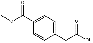 2-(4-(メトキシカルボニル)フェニル)酢酸 化学構造式