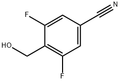 3,5-difluoro-4-(hydroxymethyl)benzonitrile Struktur