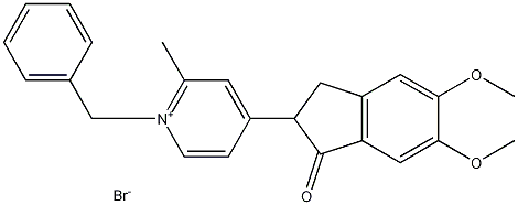 1-ベンジル-4-(5,6-ジメトキシ-1-オキソインダン-2-イル)メチルピリジニウムブロミド 化学構造式