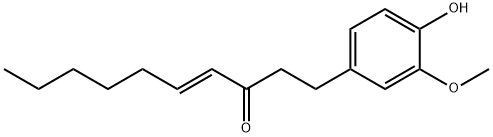 (E)-1-(4-hydroxy-3-methoxyphenyl)dec-4-en-3-one, 23513-13-5, 结构式