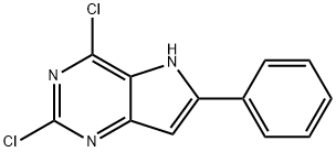 2,4-ジクロロ-6-フェニル-5H-ピロロ[3,2-D]ピリミジン 化学構造式