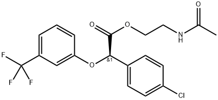 4-氯-ALPHA-[3-(三氟甲基)苯氧基]苯乙酸 2-(乙酰基氨基)乙酯, 24136-23-0, 结构式