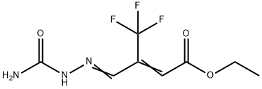 3-[[2-(アミノカルボニル)ヒドラジニリデン]メチル]-4,4,4-トリフルオロ-2-ブテン酸エチルエステル 化学構造式