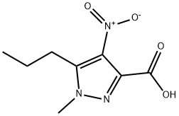 1-Methyl-4-nitro-5-propyl-1H-pyrazole-3-carboxylic Acid 化学構造式