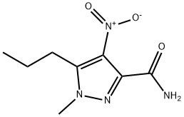 1-Methyl-4-nitro-5-propyl-1H-pyrazole-3-carboxamide Structure