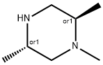 trans-1,2,5-trimethylpiperazine 化学構造式