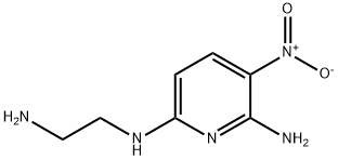 2,6-ジアミノ-N2-(2-アミノエチル)-5-ニトロピリジン 化学構造式