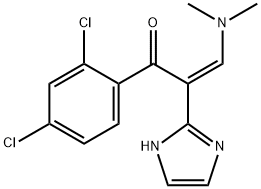 (2Z)-1-(2,4-Dichlorophenyl)-3-(dimethylamino)-2-(1H-imidazol-2-yl)-2-propen-1-one, 252950-15-5, 结构式