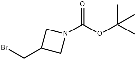 1-BOC-3-(ブロモメチル)アゼチジン 化学構造式