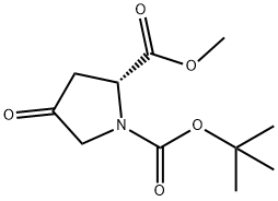 1-tert-Butyl 2-methyl (2R)-4-oxopyrrolidine-1,2-dicarboxylate Struktur
