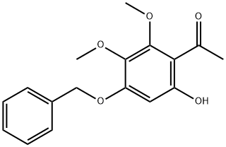 1-(4-(benzyloxy)-6-hydroxy-2,3-dimethoxyphenyl)ethanone Struktur