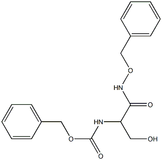 (R,S)-[1-[(Benzyloxy)carbamoyl]-2-hydroxyethyl]carbamic Acid Benzyl Ester 化学構造式