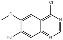 4- 氯-6-甲氧基喹唑啉-7-醇, 263400-68-6, 结构式