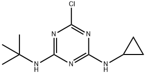 2-(tert-Butylamino)-4-chloro-6-cyclopropylamino-1,3,5-triazine Structure