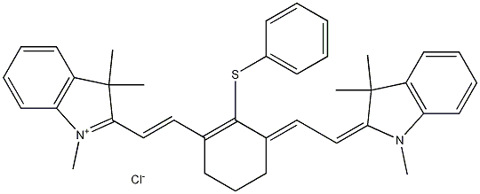 2-[2-[3-[2-(1,3-二氢-1,3,3-三甲基-2H-吲哚-2-亚基)乙亚基]-2-(苯硫基)-1-环己烯-1-基]乙烯基]-1,3,3-三甲基-3H-吲哚氯化物,269401-43-6,结构式