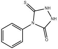 5-巯基-4-苯基-4氢-3-羟基-1,2,4-三唑, 27106-12-3, 结构式