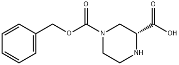 R-4-N-CBZ-哌嗪-2-甲酸, 276695-09-1, 结构式