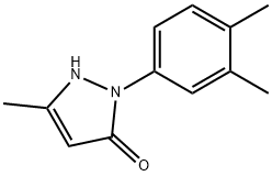 1-(3,4-ジメチルフェニル)-3-メチル-5-ピラゾロン 化学構造式