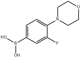 3-フルオロ-4-モルホリノフェニルボロン酸 化学構造式