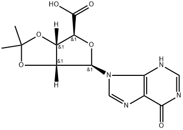 2',3'-O-Isopropylideneinosine-5'-carboxylic acid 化学構造式