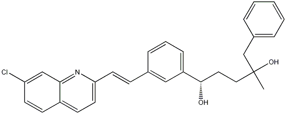 2-[3-(S)-[3-(2-(7-Chloro-2-quinolinyl)ethenyl)phenyl]-3-hydroxypropyl]phenyl-2-propanol Structure