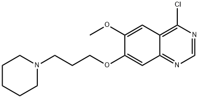 4-Chloro-6-methoxy-7-(3-piperidin-1-yl-propoxy)-quinazoline 化学構造式