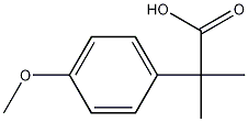 2-(4-メトキシフェニル)-2-メチルプロパン酸 化学構造式