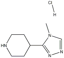 4-(4-Methyl-4H-1,2,4-triazol-3-yl)piperidine hydrochloride, 297171-80-3, 结构式