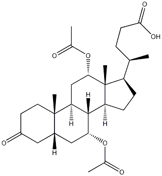 (5beta,7alpha,12alpha)-7,12-Bis(acetyloxy)-3-oxocholan-24-oic acid Struktur