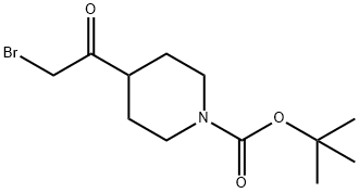 4-(2-ブロモアセチル)ピペリジン-1-カルボン酸TERT-ブチル 化学構造式