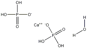 Calcium dihydrogen phosphate hydrate Struktur
